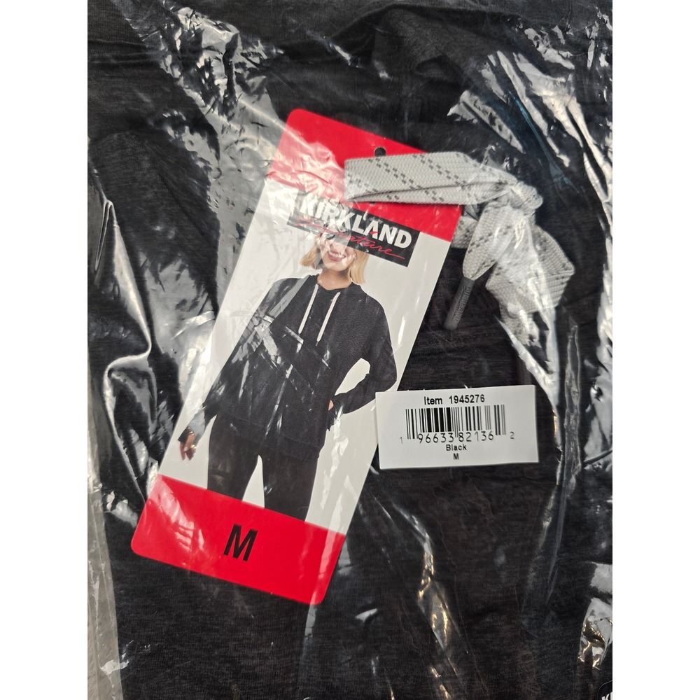 Kirkland Signature Lightweight Pullover Women M Black Moisture-Wicking 1945276
